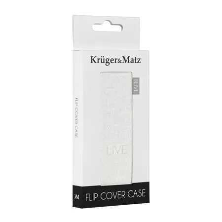Flip Cover Alb Live Kruger&Matz