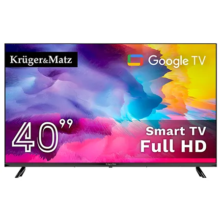 Google Smart TV 5.0 40 Inch 101CM H265 HEVC Kruger&Matz