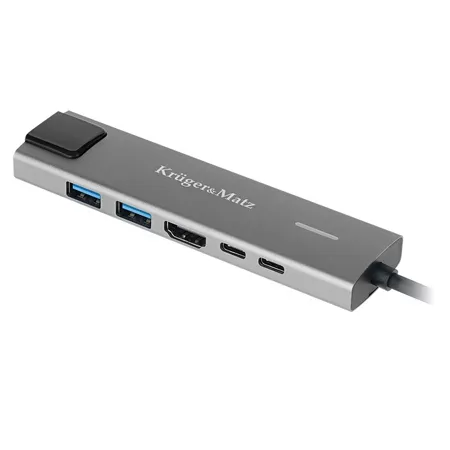 Adaptor Hub USB Tip C HDMI/2X USB3.0/2X USB Tip C/RJ45