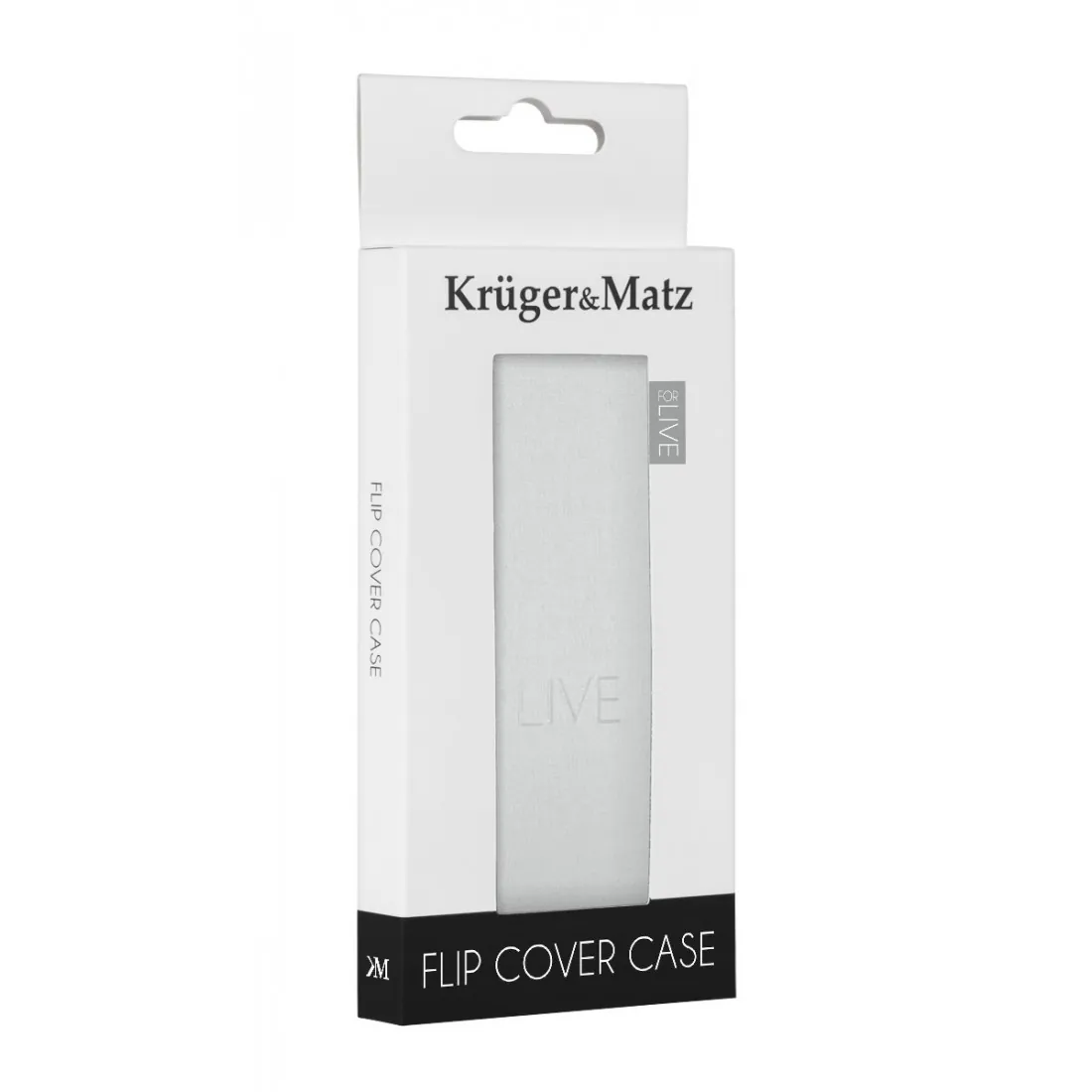 Flip Cover Alb Live Kruger&Matz