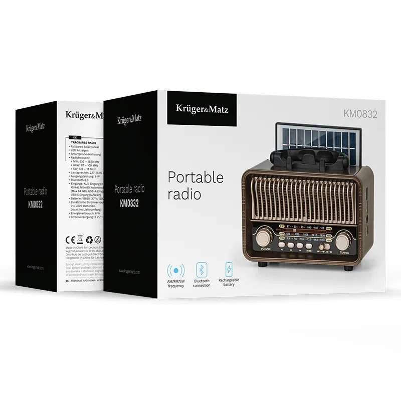 Radio Portabil Analog Incarcare Solara Kruger&Matz