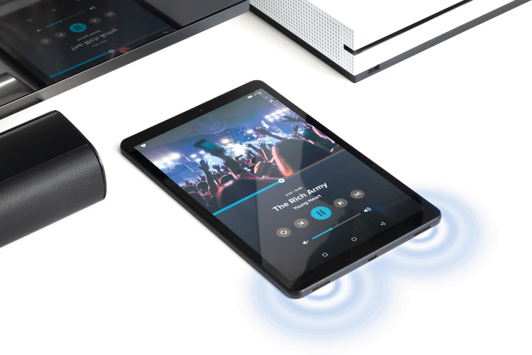 Tableta cu difuzore stereo