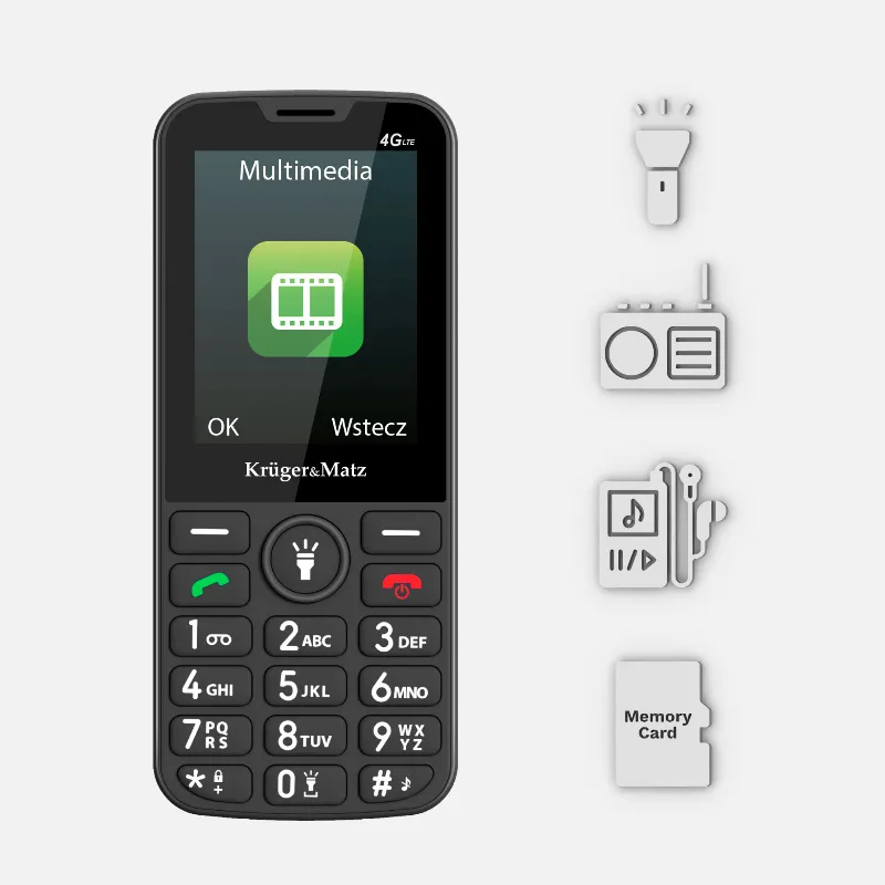 Telefon GSM Seniori 4G Buton SOS Kruger&Matz