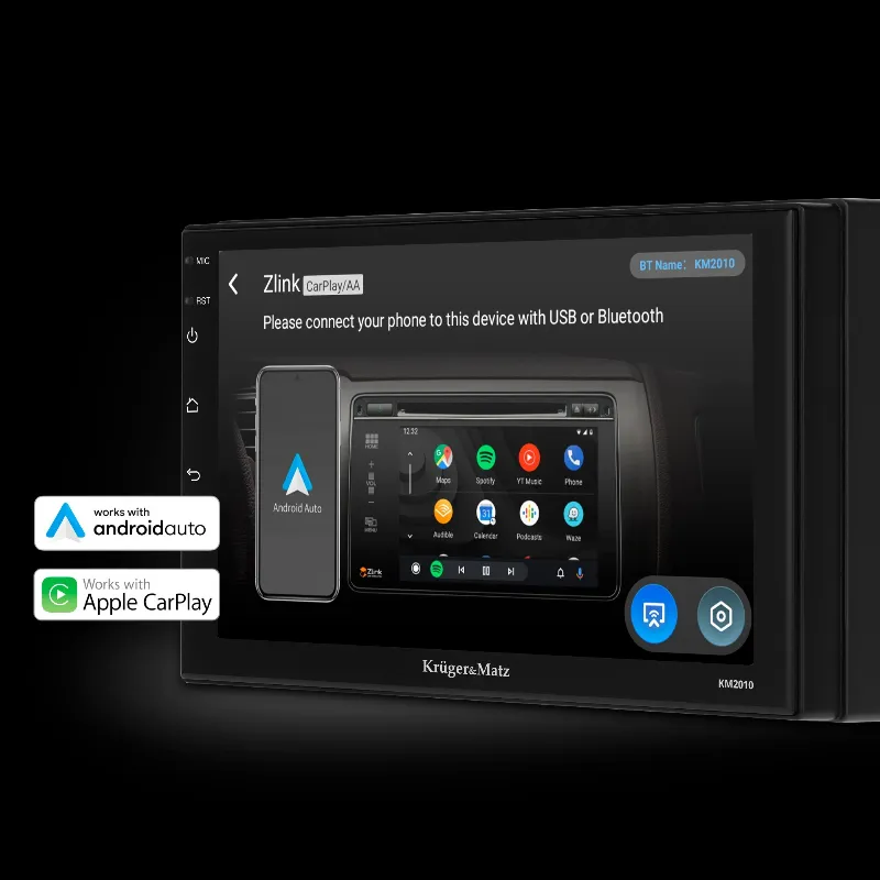 Radio Player 2 din Carplay/Android Auto Kruger&Matz