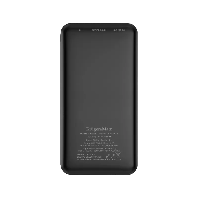 Power Bank 10000MAH Li-Pol QC /PD Kruger&Matz