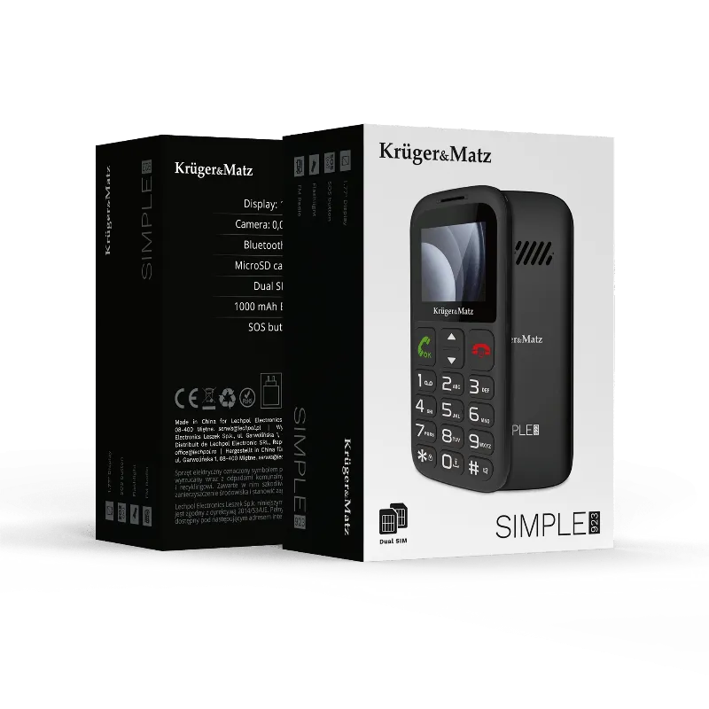 Telefon GSM Seniori Buton SOS Kruger&Matz