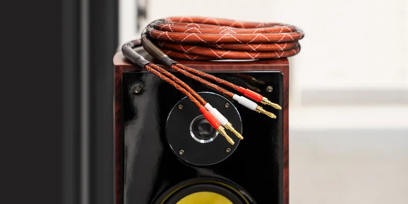 Set Cablu Difuzor Mufe Banana X2 Cupru 15AWG 5M K&M