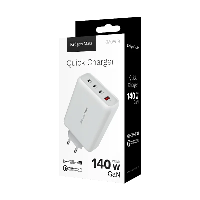 Incarcator Retea PD 3.1 QC 3.0 Gan 140W Kruger&Matz
