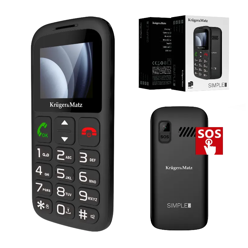 Telefon GSM Seniori Buton SOS Kruger&Matz