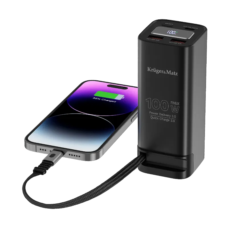Power Bank 20000 MAH Li-Ion 100W QC PD Kruger&Matz