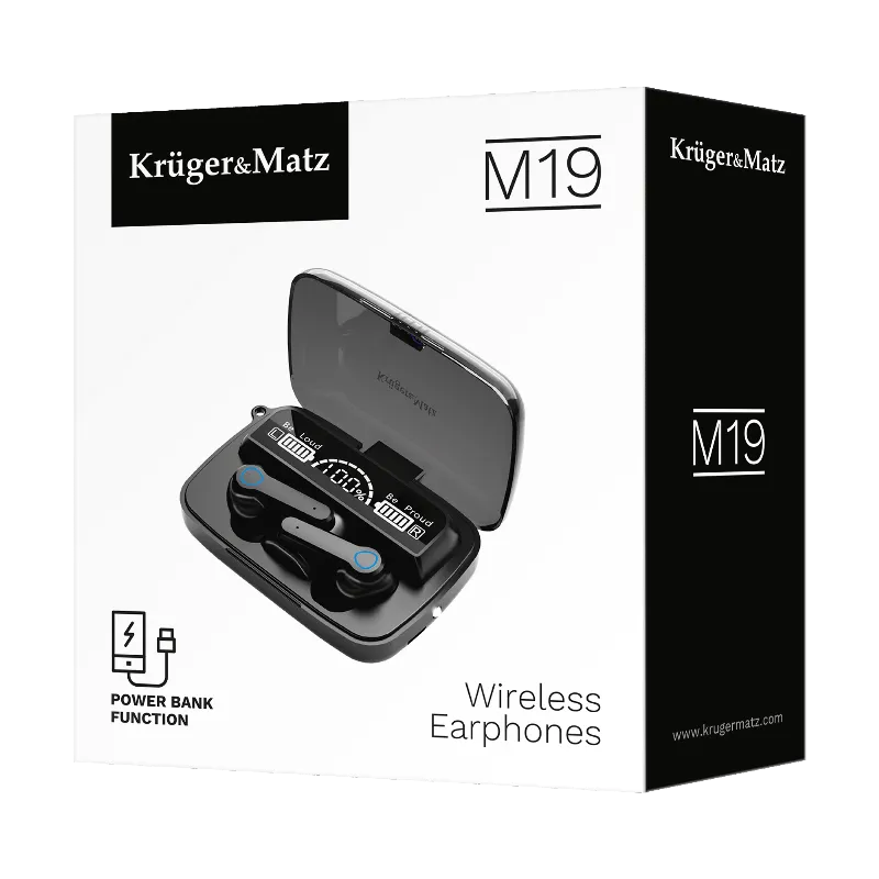 Casti Bluetooth 5.3 Powerbank M19 Kruger&Matz