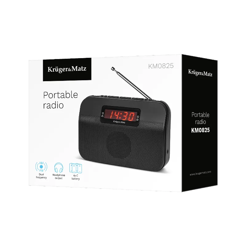 Radio AM FM Portabil cu Alarma Kruger&Matz