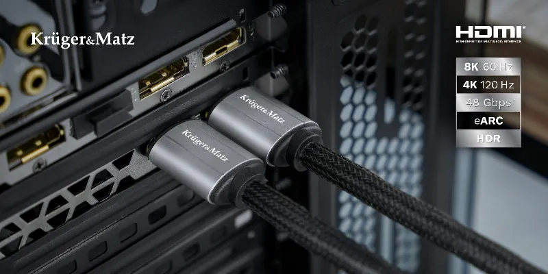 Cablu HDMI - HDMI 8K V 2.1 0.9M Kruger&Matz