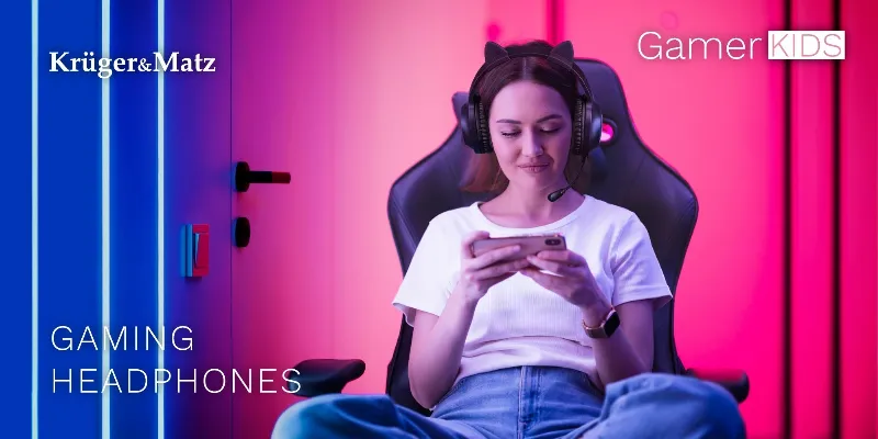 Casti Gamer Kids Kruger&Matz Negru