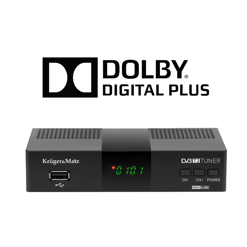 Tuner DVB-T2 H.265 HEVC Kruger&Matz