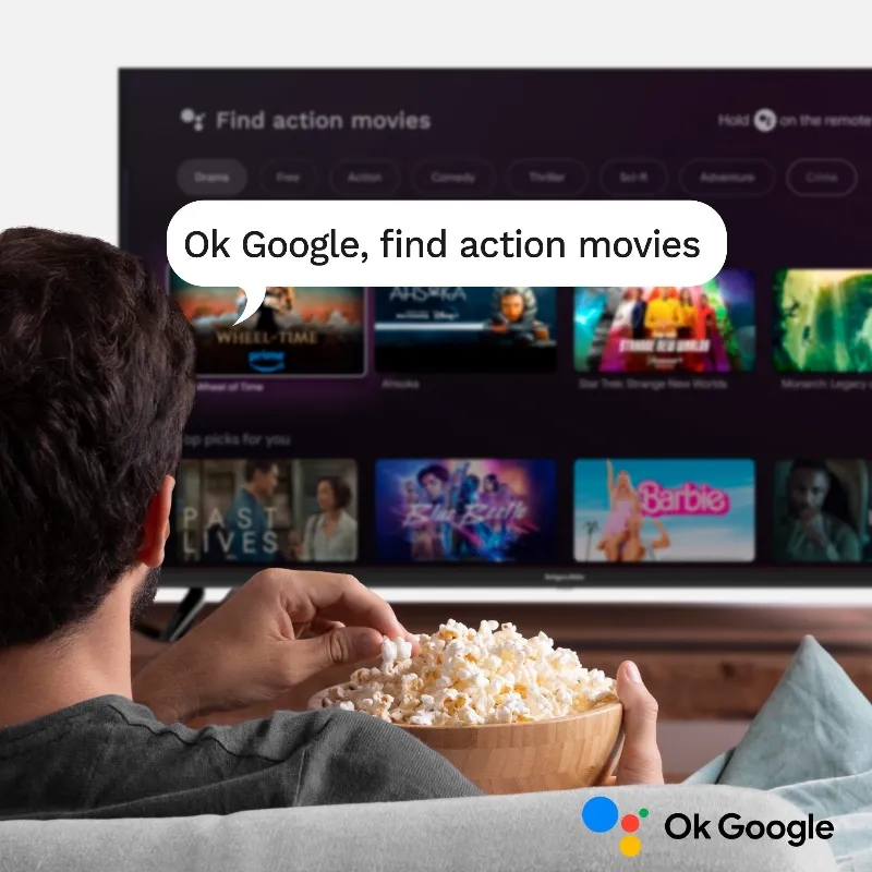 Google Smart TV 40 Inch 101CM H265 HEVC Kruger&Matz