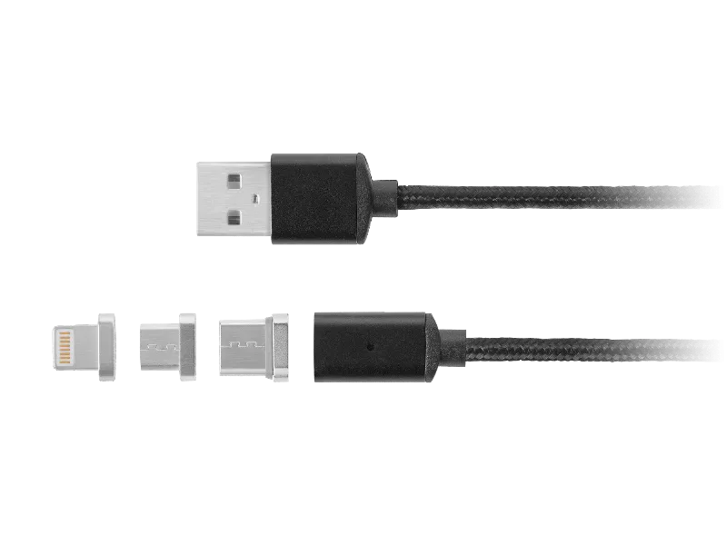 Cablu USB Magnetic Micro USB / Lightning 1M