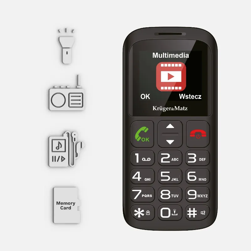 Telefon GSM Seniori Buton SOS Kruger&Matz