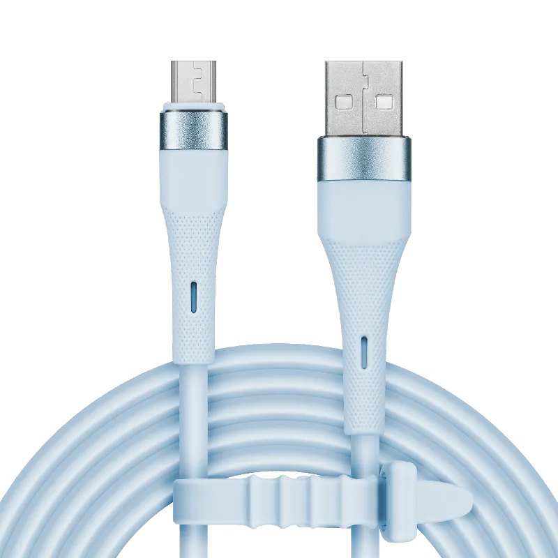 Cablu Silicon USB-Micro USB 1M Basic Kruger&Matz
