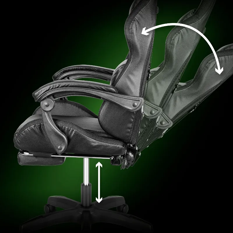 Scaun Gaming Gx-150 Negru LED Masaj Kruger&Matz