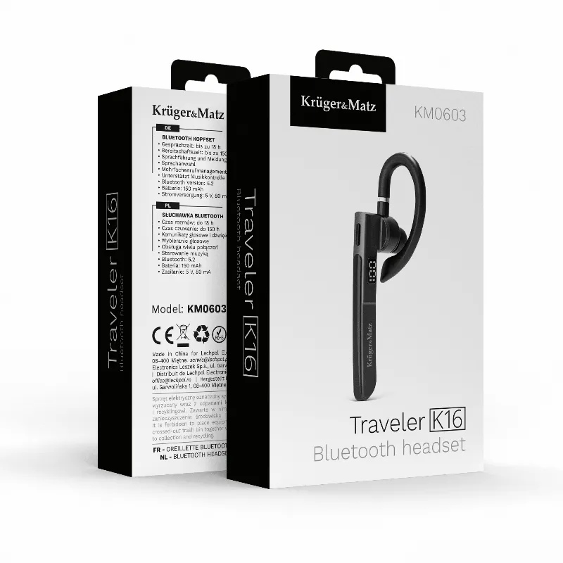 Headset Bluetooth 5.2 K16 Kruger&Matz