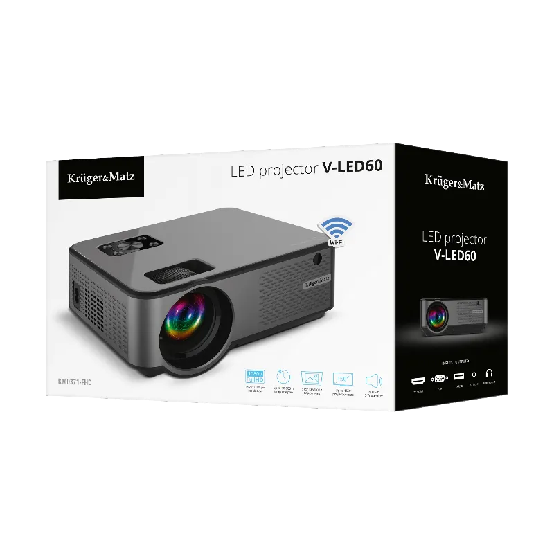 Videoproiector LED cu Wi-Fi Full HD V-LED60 Resigilat
