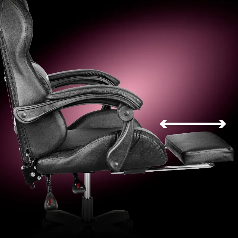 Scaun Gaming Gx-150 Negru LED Masaj Kruger&Matz