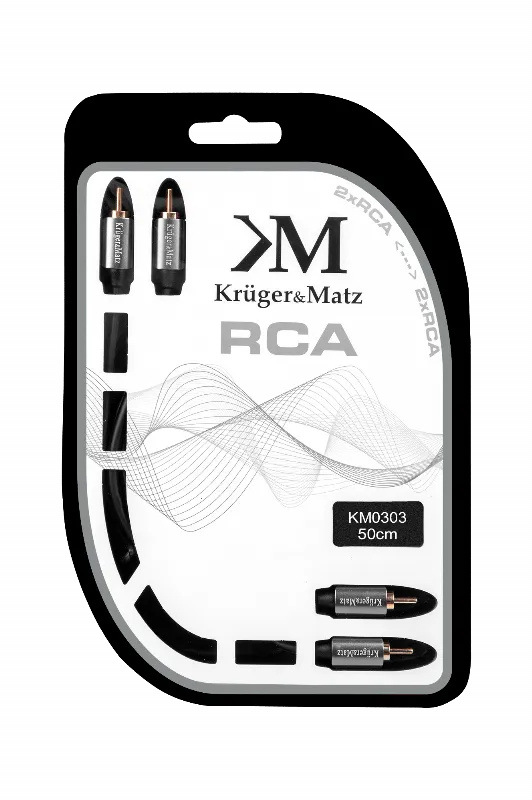 Cablu 2RCA-2RCA 0.5M Kruger&Matz