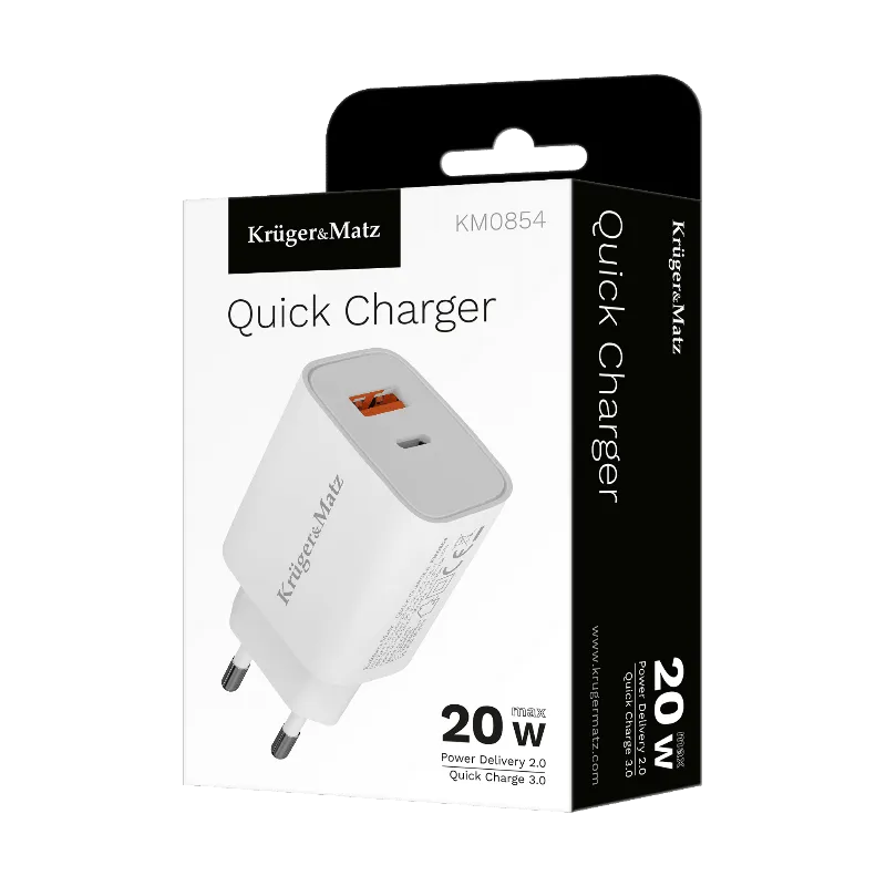 Incarcator Retea Gan PD 2.0 QC 3.0 20W Kruger&Matz