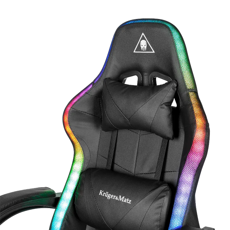 Scaun Gaming Gx-150 Negru LED Masaj Kruger&Matz