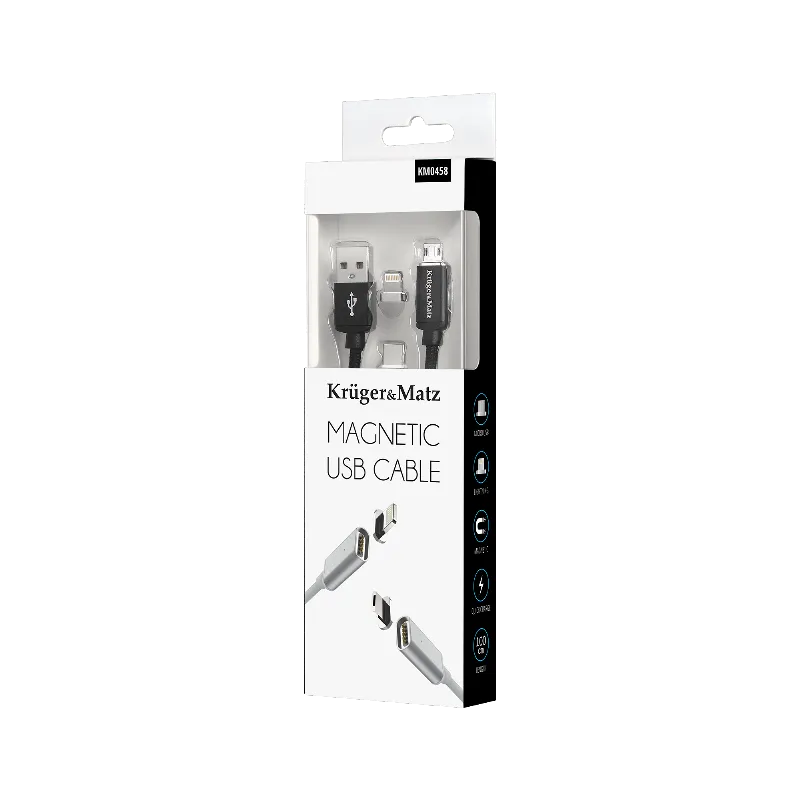 Cablu USB Magnetic Micro USB / Lightning 1M