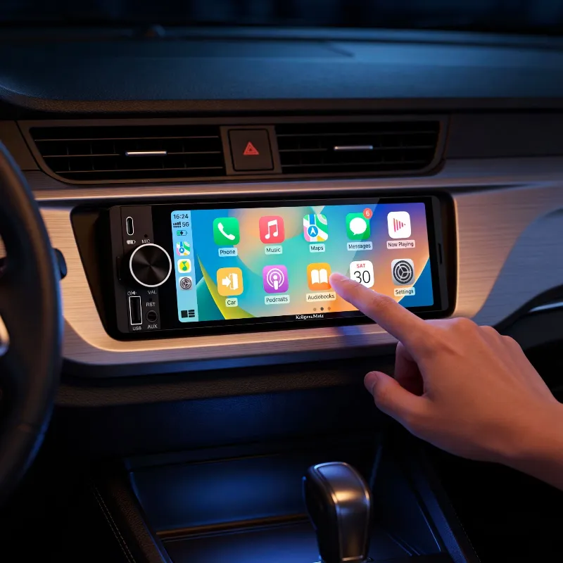 Player Auto 1 din 4X60W Carplay Androidauto Kruger&Matz