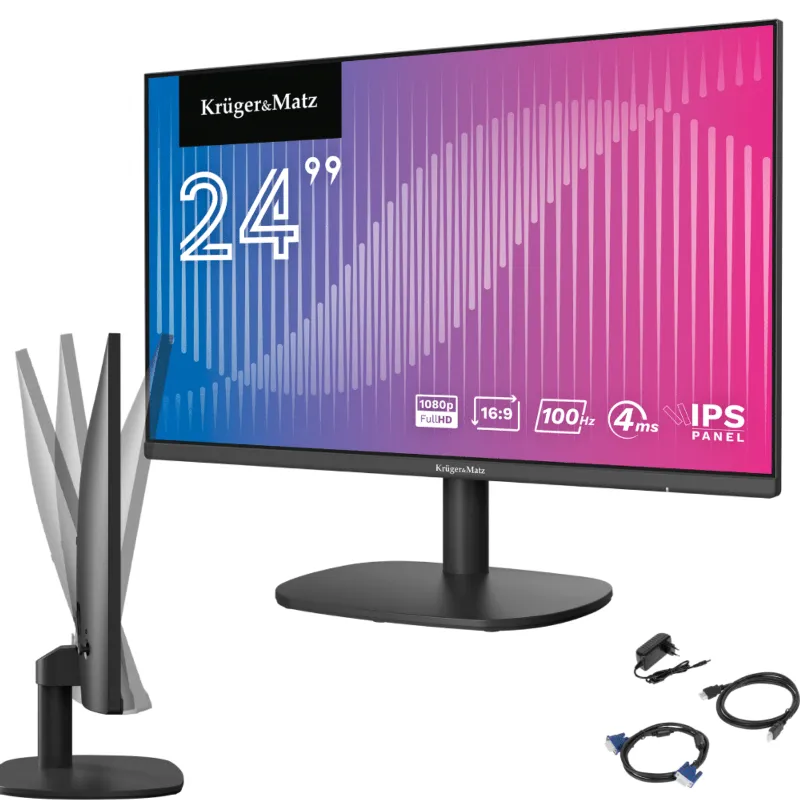 Monitor Ips E-LED 100HZ 4MS 24 Inch Kruger&Matz