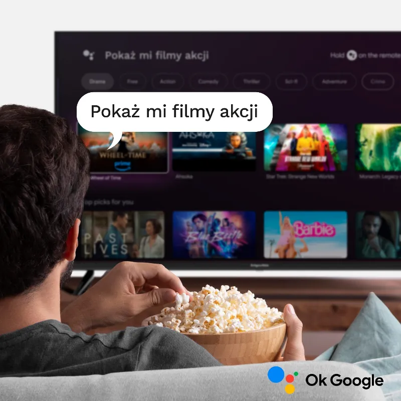 Google Smart TV 5.0 32 Inch 81CM H265 HEVC Kruger&Matz