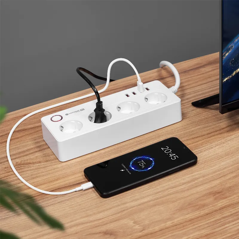 Prelungitor Smart 4 Prize Schuko 4 USB Connect P6 Tuya