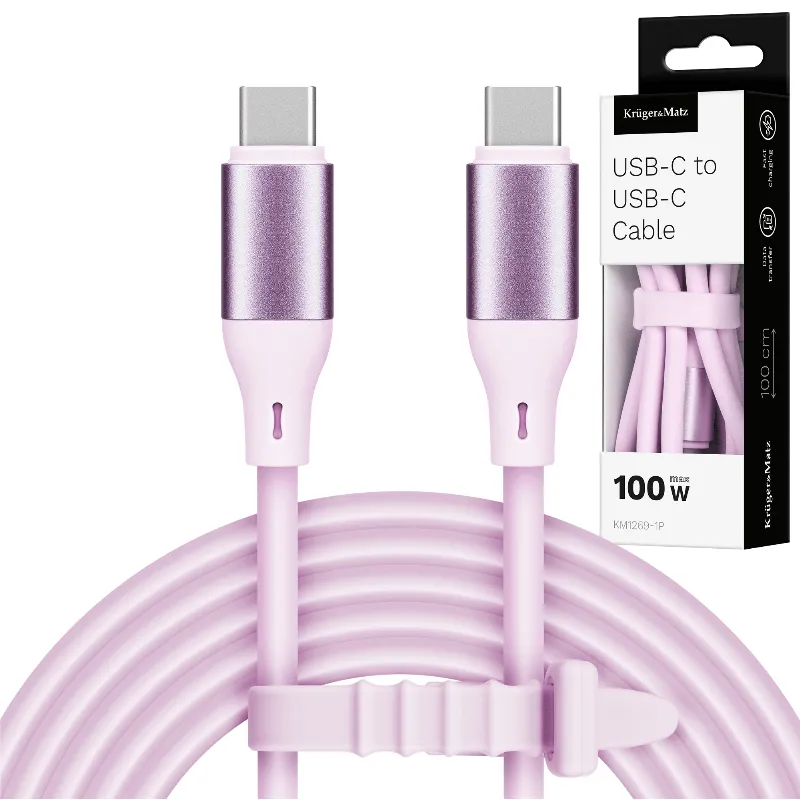 Cablu Silicon Type C-Type C 100W 1M Basic Kruger&Matz
