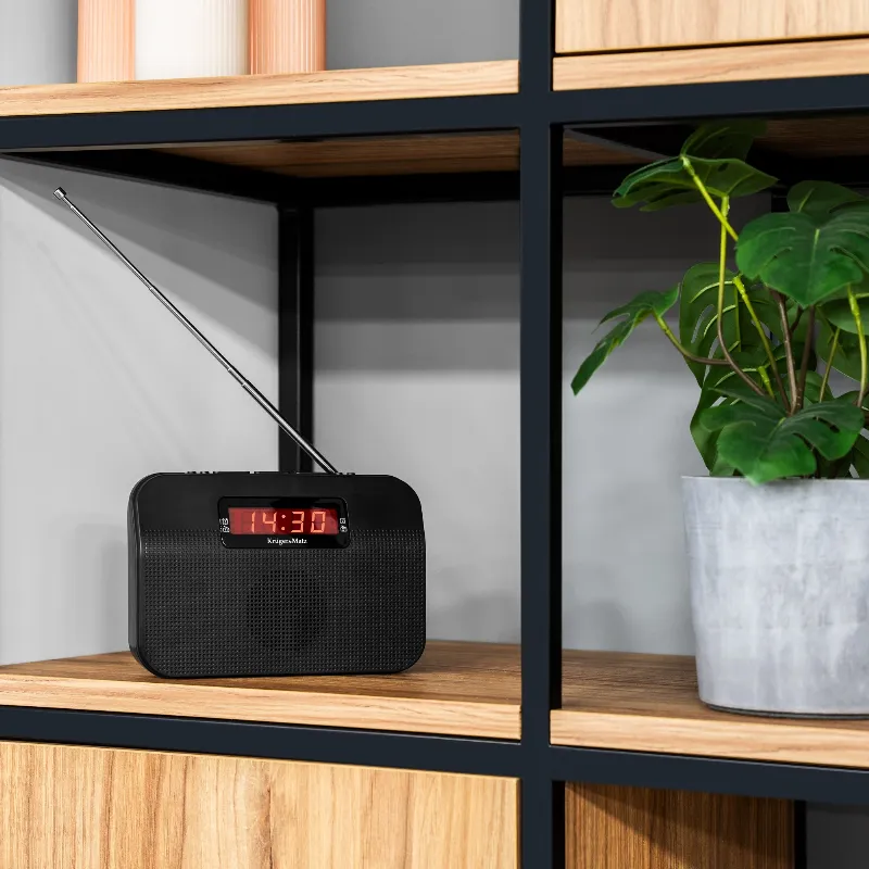 Radio AM FM Portabil cu Alarma Kruger&Matz