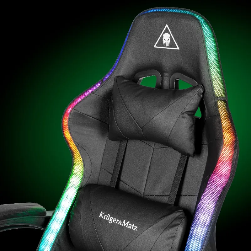 Scaun Gaming Gx-150 Negru LED Masaj Kruger&Matz